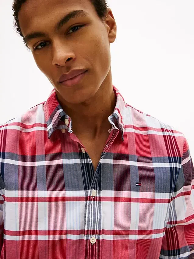 Regular Fit Plaid Stretch Oxford Shirt Regular Fit Plaid Stretch Oxford Shirt