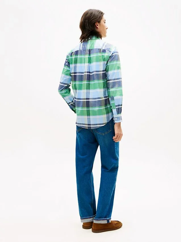 Regular Fit Plaid Stretch Oxford Shirt Regular Fit Plaid Stretch Oxford Shirt