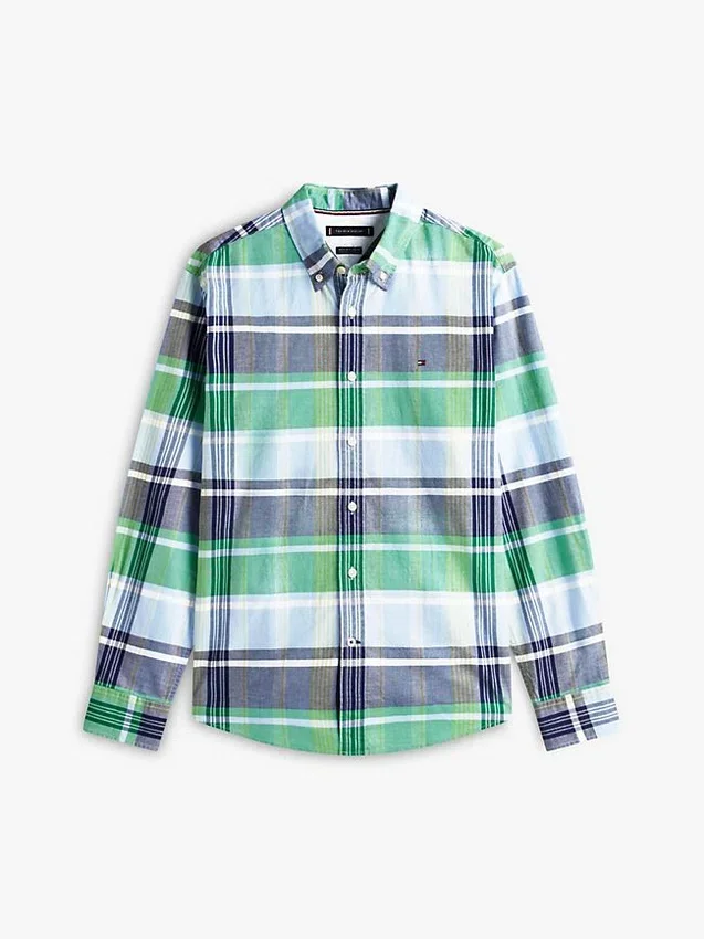 Regular Fit Plaid Stretch Oxford Shirt Regular Fit Plaid Stretch Oxford Shirt