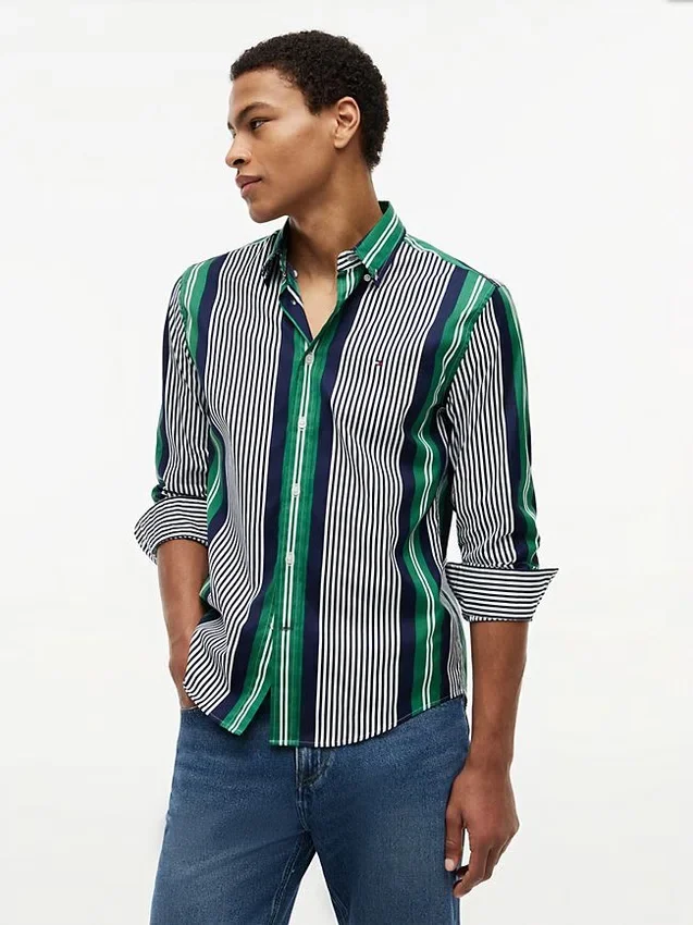 Regular Fit Retro Stripe All-Day Shirt Regular Fit Retro Stripe All-Day Shirt