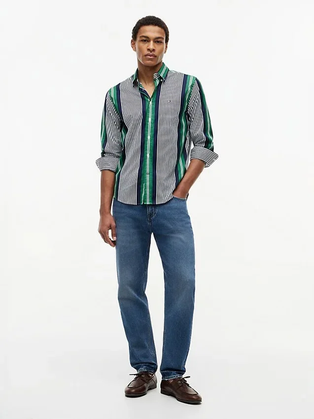 Regular Fit Retro Stripe All-Day Shirt Regular Fit Retro Stripe All-Day Shirt
