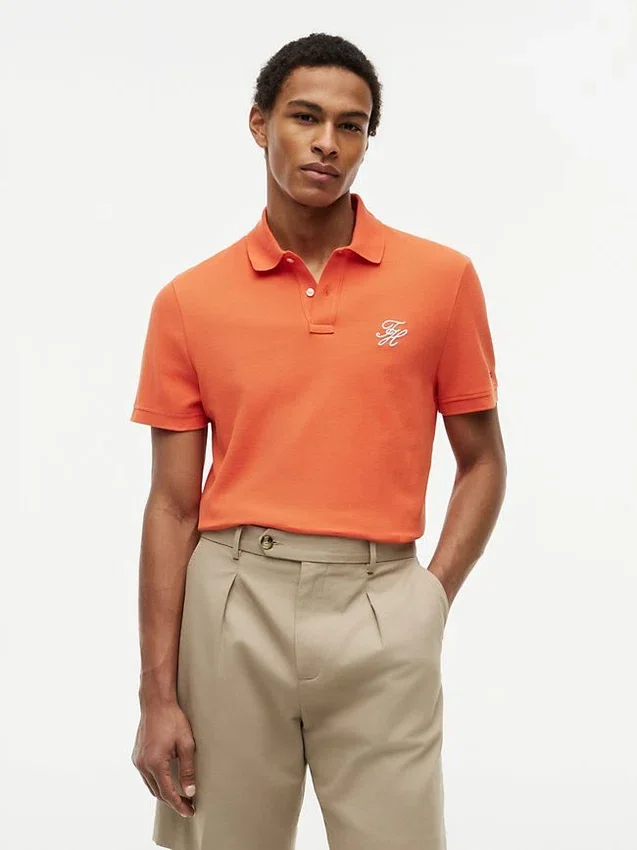 Regular Fit Script Monogram Pique Polo Regular Fit Script Monogram Pique Polo