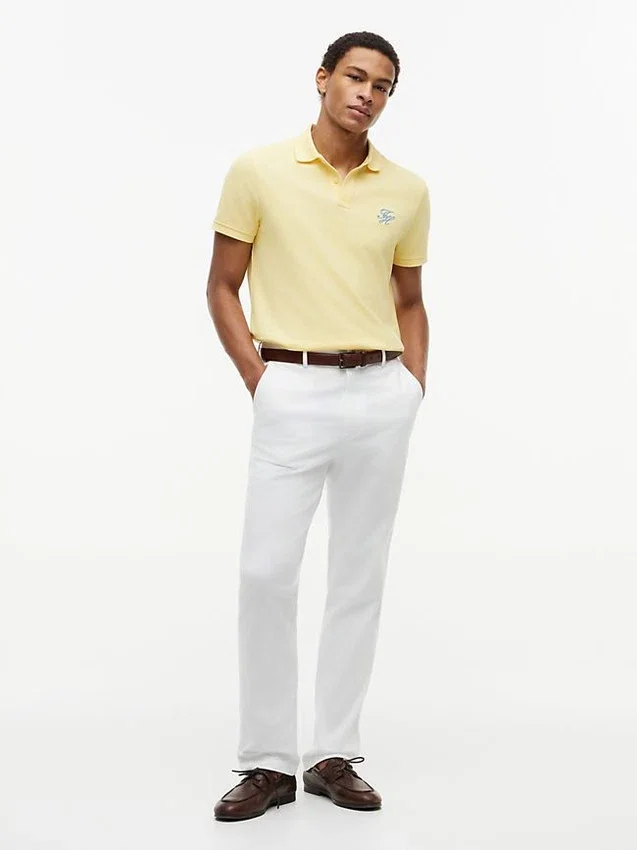Regular Fit Script Monogram Pique Polo Regular Fit Script Monogram Pique Polo