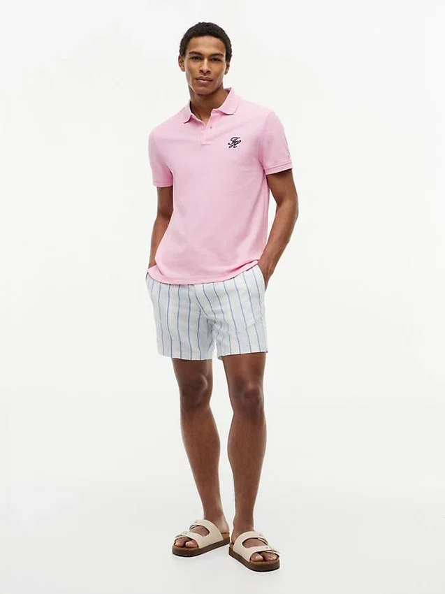 Regular Fit Script Monogram Pique Polo Regular Fit Script Monogram Pique Polo
