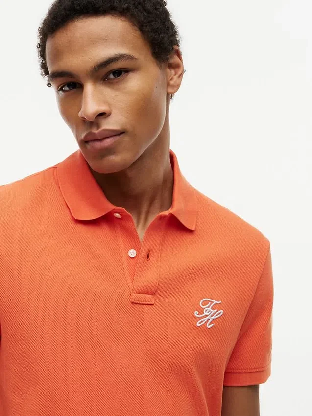 Regular Fit Script Monogram Pique Polo Regular Fit Script Monogram Pique Polo