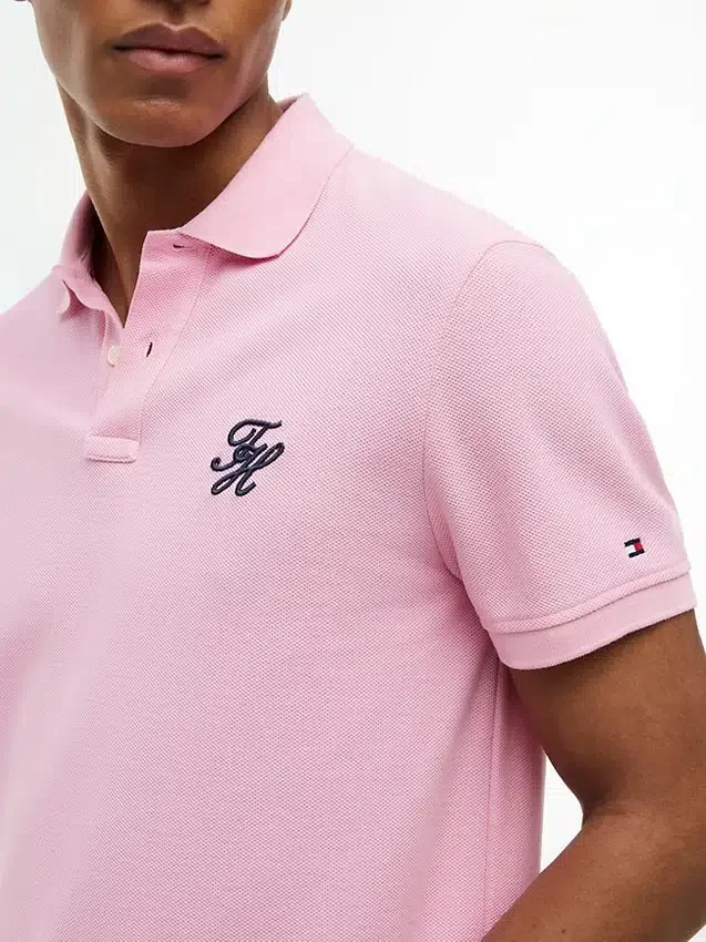 Regular Fit Script Monogram Pique Polo Regular Fit Script Monogram Pique Polo