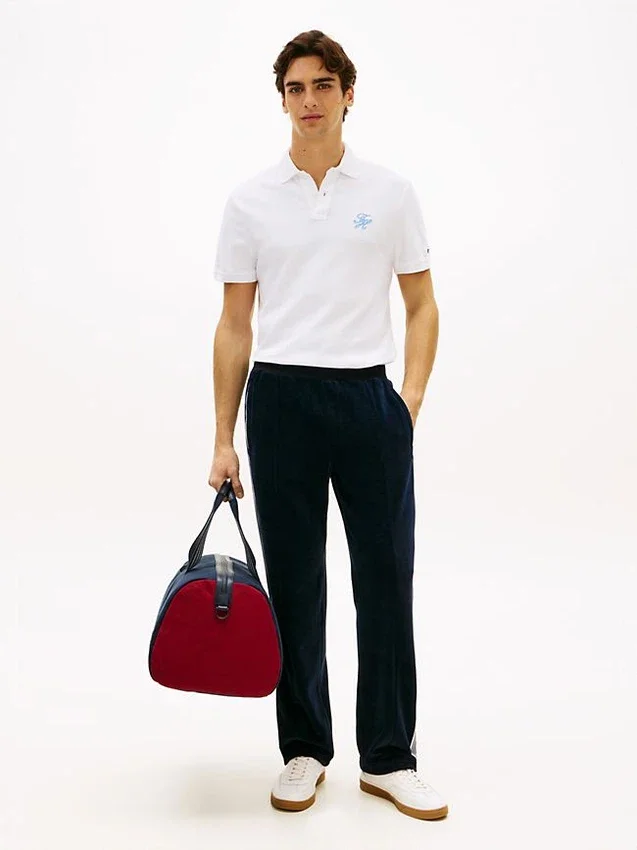 Regular Fit Script Monogram Pique Polo Regular Fit Script Monogram Pique Polo