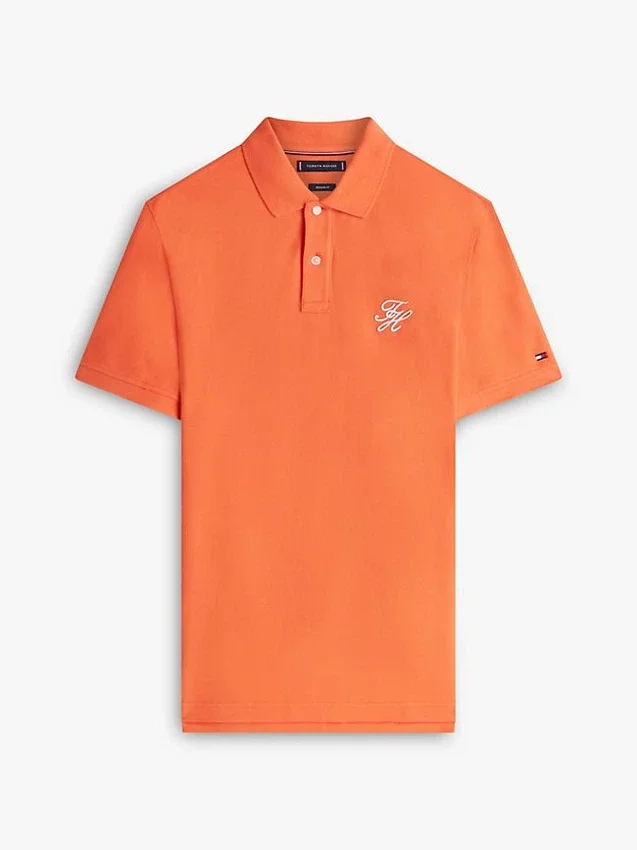 Regular Fit Script Monogram Pique Polo Regular Fit Script Monogram Pique Polo