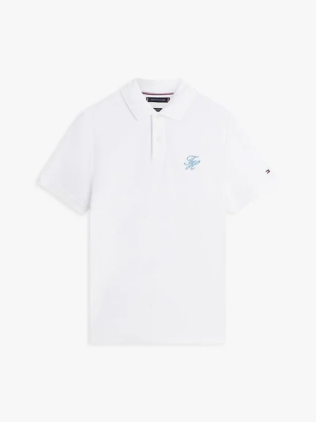Regular Fit Script Monogram Pique Polo Regular Fit Script Monogram Pique Polo