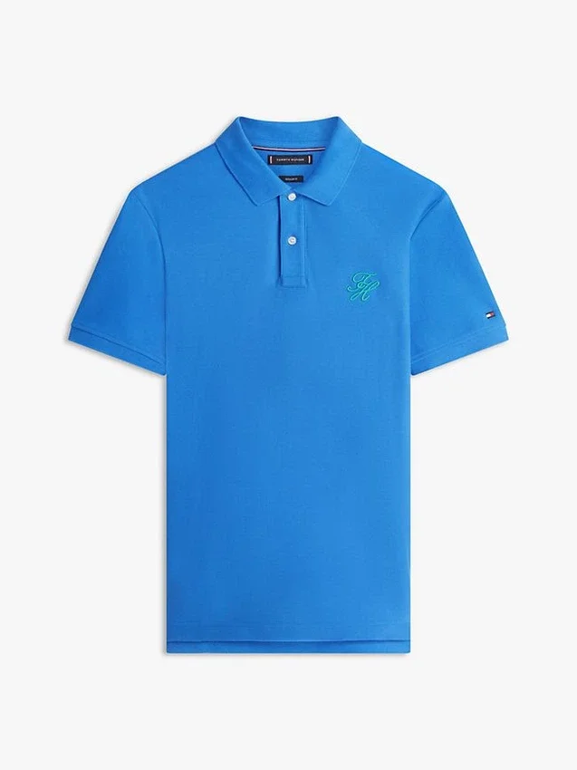 Regular Fit Script Monogram Pique Polo Regular Fit Script Monogram Pique Polo
