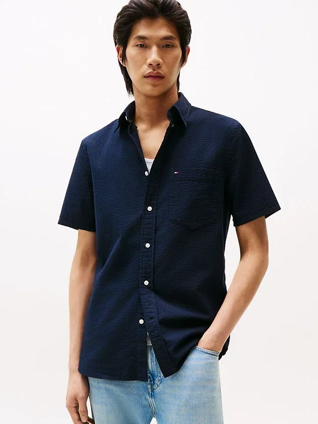 Regular Fit Seersucker Shirt Regular Fit Seersucker Shirt