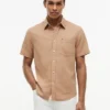 Regular Fit Short-Sleeve Linen-Blend Shirt Regular Fit Short-Sleeve Linen-Blend Shirt