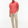 Regular Fit Short-Sleeve Linen-Blend Shirt Regular Fit Short-Sleeve Linen-Blend Shirt