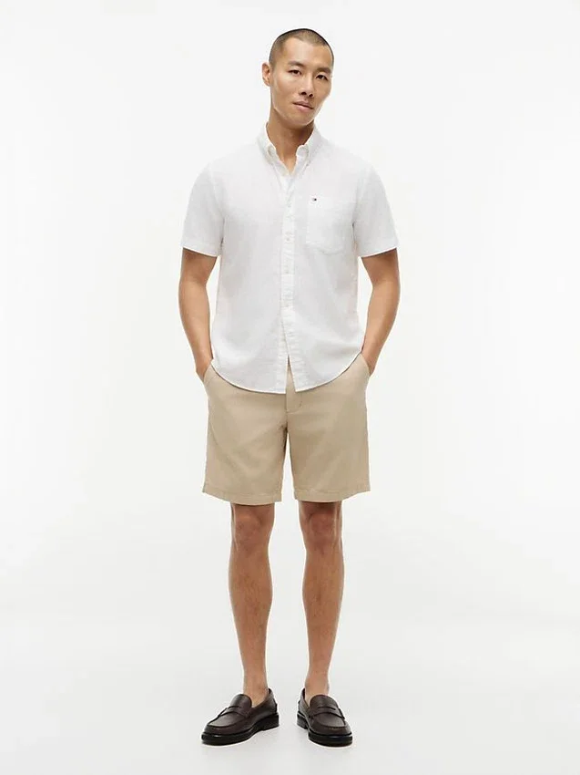Regular Fit Short-Sleeve Linen-Blend Shirt Regular Fit Short-Sleeve Linen-Blend Shirt