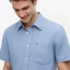 Regular Fit Short-Sleeve Linen-Blend Shirt Regular Fit Short-Sleeve Linen-Blend Shirt