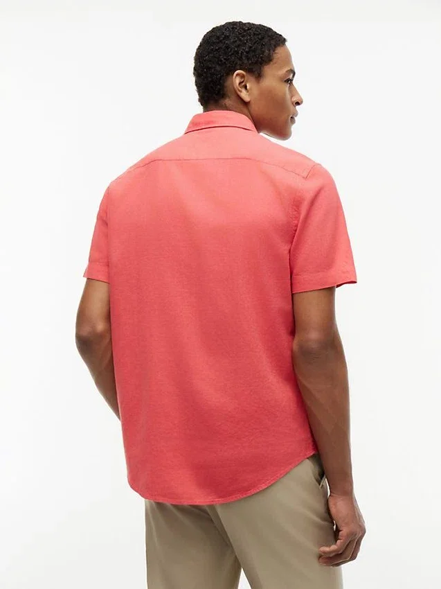 Regular Fit Short-Sleeve Linen-Blend Shirt Regular Fit Short-Sleeve Linen-Blend Shirt