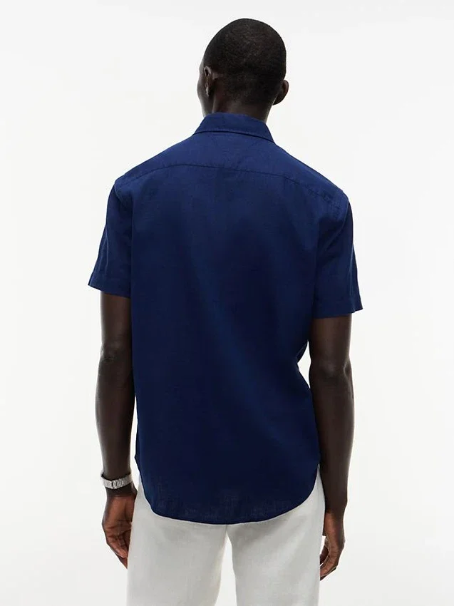 Regular Fit Short-Sleeve Linen-Blend Shirt Regular Fit Short-Sleeve Linen-Blend Shirt