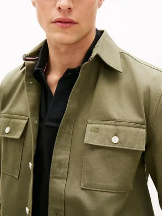 Regular Fit Slub Twill Overshirt