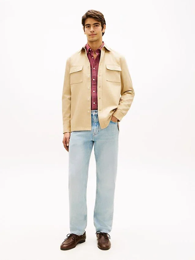 Regular Fit Slub Twill Overshirt Regular Fit Slub Twill Overshirt