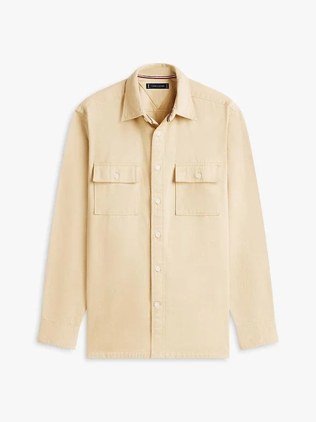 Regular Fit Slub Twill Overshirt Regular Fit Slub Twill Overshirt
