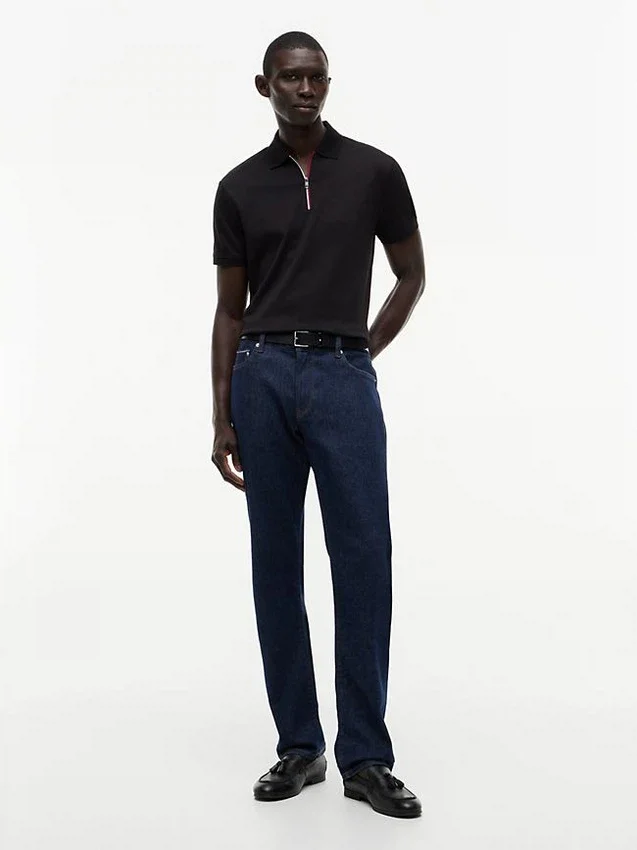 Regular Fit Smooth Cotton Zip Polo Regular Fit Smooth Cotton Zip Polo
