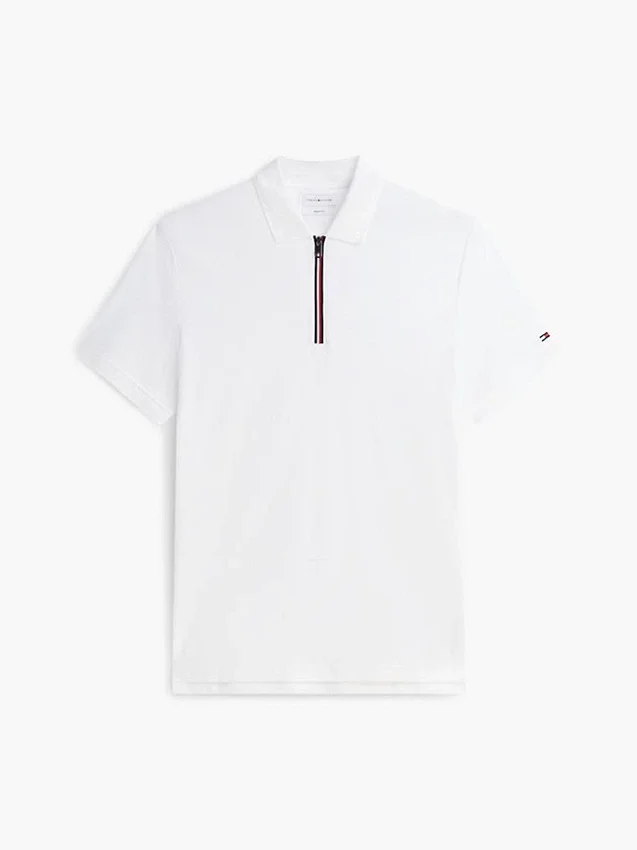 Regular Fit Smooth Cotton Zip Polo Regular Fit Smooth Cotton Zip Polo
