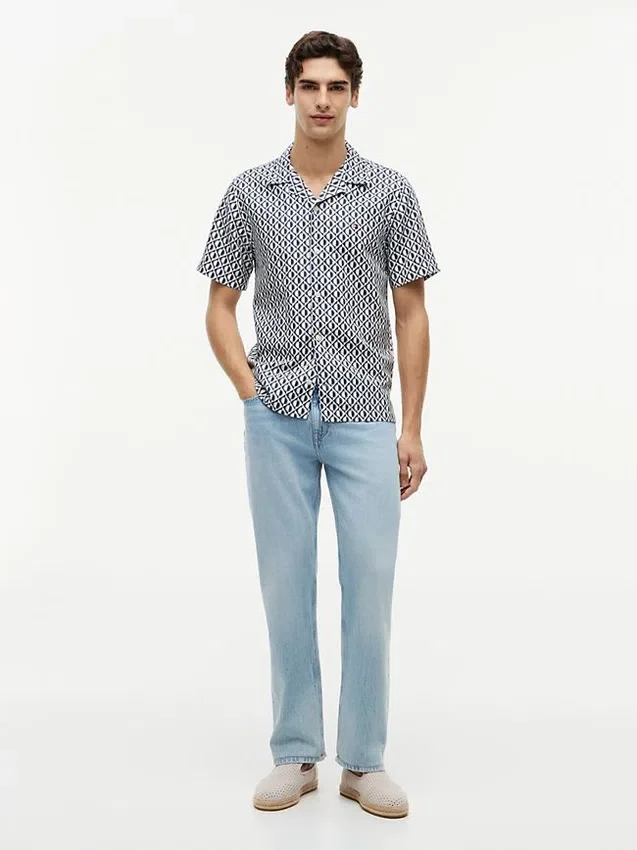 Regular Fit Solar Print Camp Shirt Regular Fit Solar Print Camp Shirt