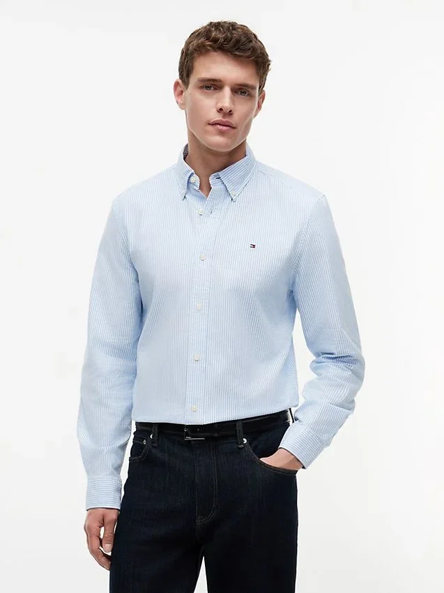 Regular Fit Stripe Stretch Oxford Shirt Regular Fit Stripe Stretch Oxford Shirt