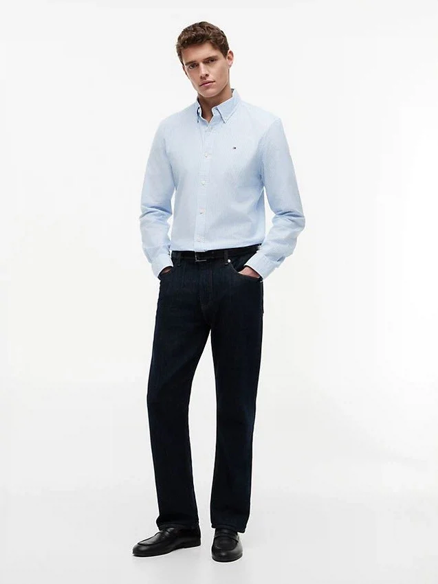 Regular Fit Stripe Stretch Oxford Shirt Regular Fit Stripe Stretch Oxford Shirt