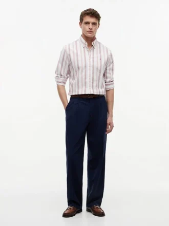 Regular Fit Stripe Stretch Oxford Shirt