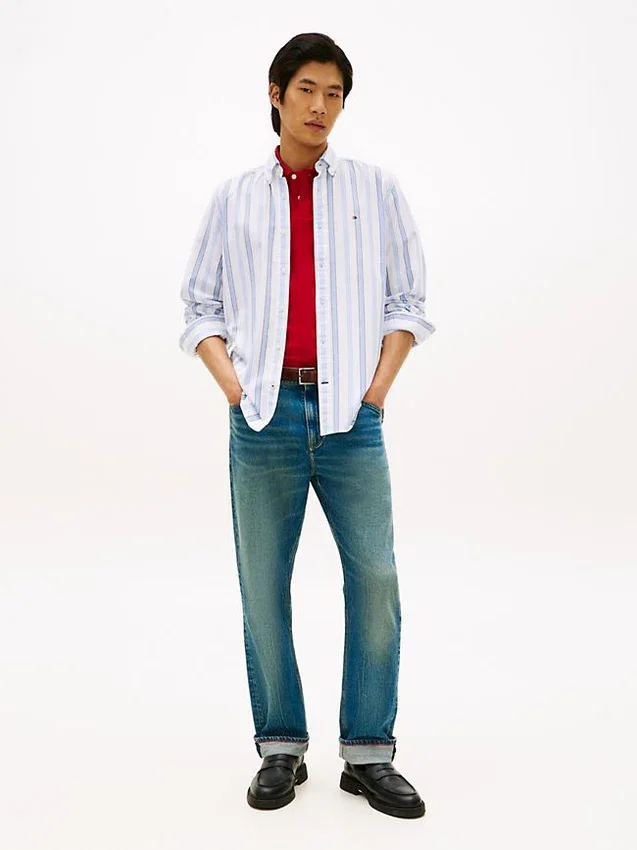 Regular Fit Stripe Stretch Oxford Shirt Regular Fit Stripe Stretch Oxford Shirt