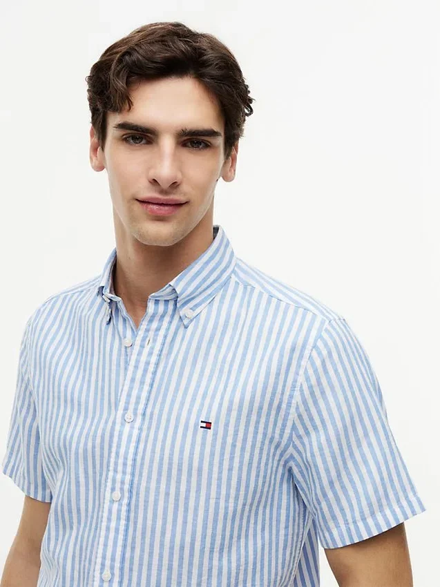 Regular Fit Striped Cotton-Linen Shirt Regular Fit Striped Cotton-Linen Shirt
