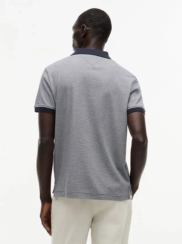 Regular Fit Striped Interlock Polo Regular Fit Striped Interlock Polo