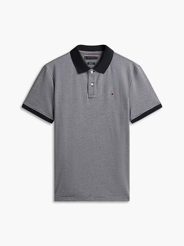 Regular Fit Striped Interlock Polo Regular Fit Striped Interlock Polo