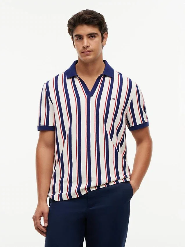 Regular Fit Striped Knit Polo Regular Fit Striped Knit Polo