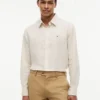 Regular Fit Striped Linen-Blend Shirt