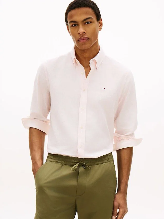 Regular Fit Striped Linen-Blend Shirt Regular Fit Striped Linen-Blend Shirt