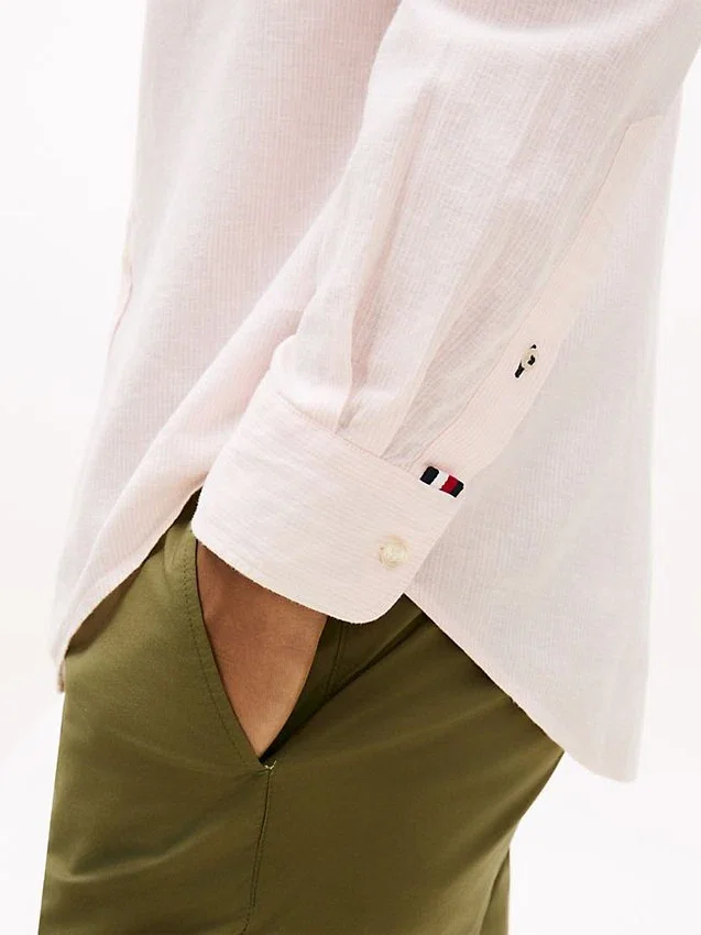 Regular Fit Striped Linen-Blend Shirt Regular Fit Striped Linen-Blend Shirt