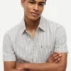 Regular Fit Striped Linen-Blend Shirt