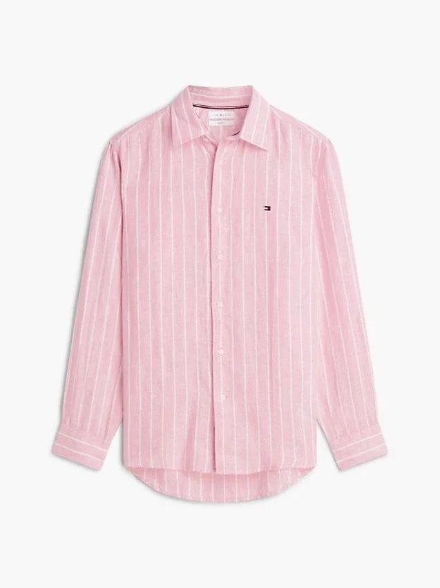 Regular Fit Striped Linen Shirt Regular Fit Striped Linen Shirt