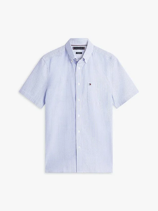 Regular Fit Striped Seersucker Shirt Regular Fit Striped Seersucker Shirt