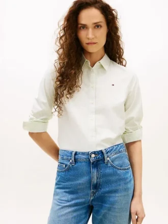 Regular Fit Striped Stretch Oxford Shirt