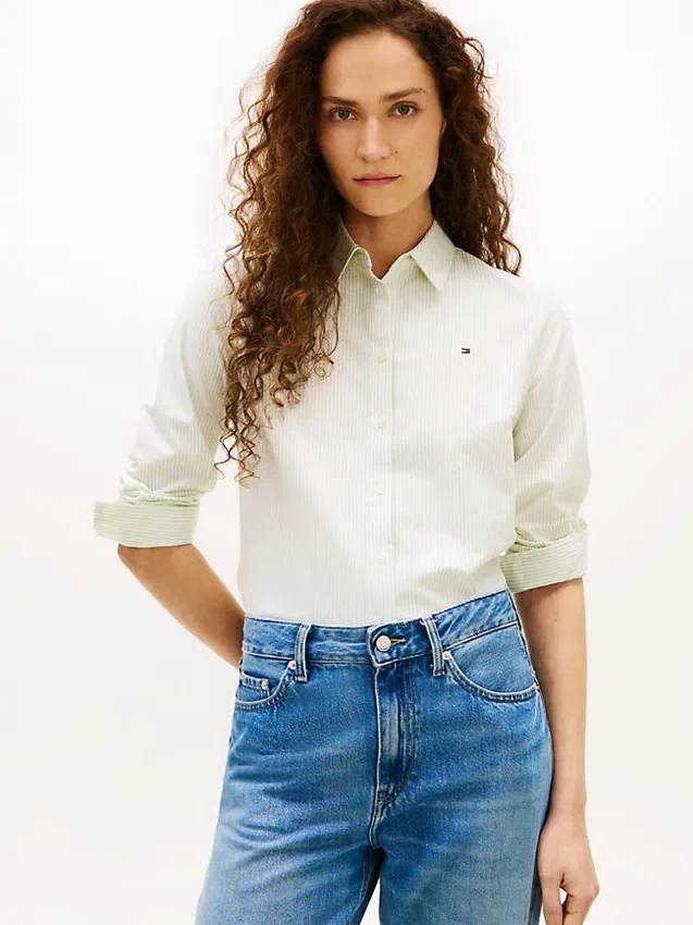 Regular Fit Striped Stretch Oxford Shirt Regular Fit Striped Stretch Oxford Shirt