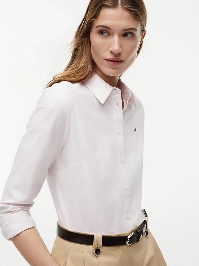 Regular Fit Striped Stretch Oxford Shirt Regular Fit Striped Stretch Oxford Shirt