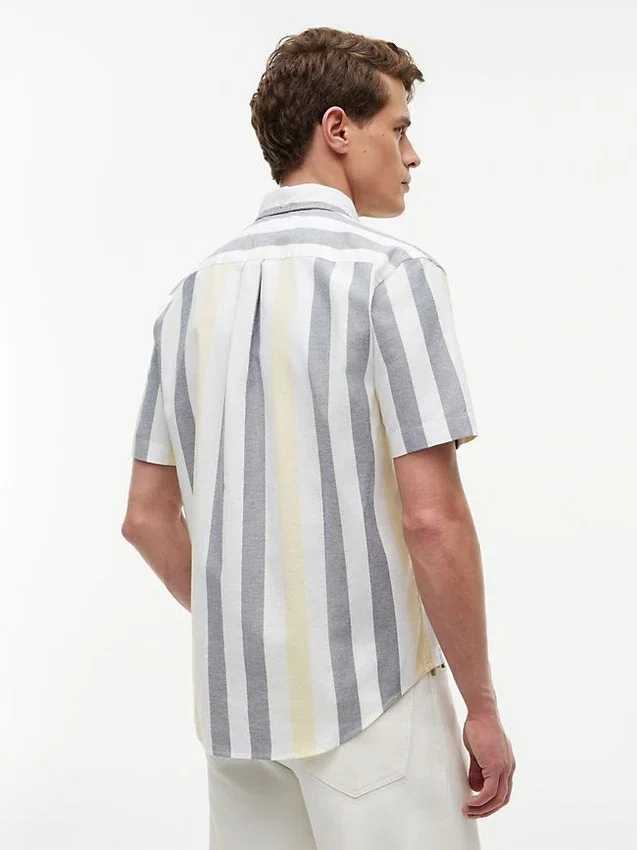 Regular Fit Striped Stretch Oxford Shirt Regular Fit Striped Stretch Oxford Shirt