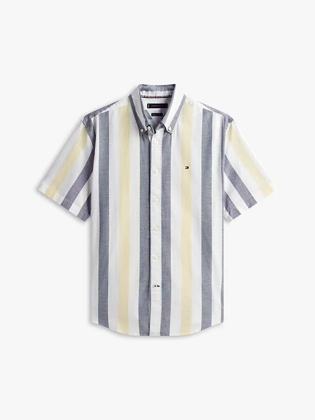 Regular Fit Striped Stretch Oxford Shirt Regular Fit Striped Stretch Oxford Shirt