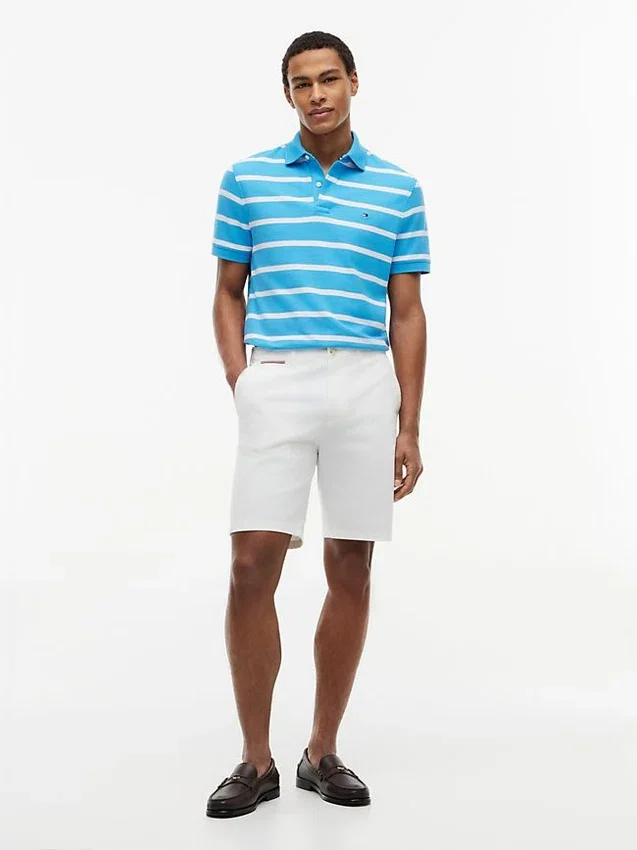 Regular Fit Striped Wicking Polo Regular Fit Striped Wicking Polo