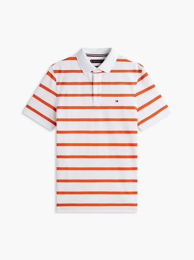 Regular Fit Striped Wicking Polo Regular Fit Striped Wicking Polo