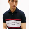 Regular Fit Tommy Logo Block Stripe Polo Regular Fit Tommy Logo Block Stripe Polo