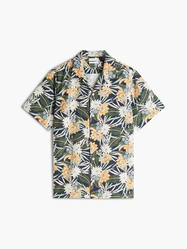 Regular Fit Tropical Floral Camp Shirt Regular Fit Tropical Floral Camp Shirt